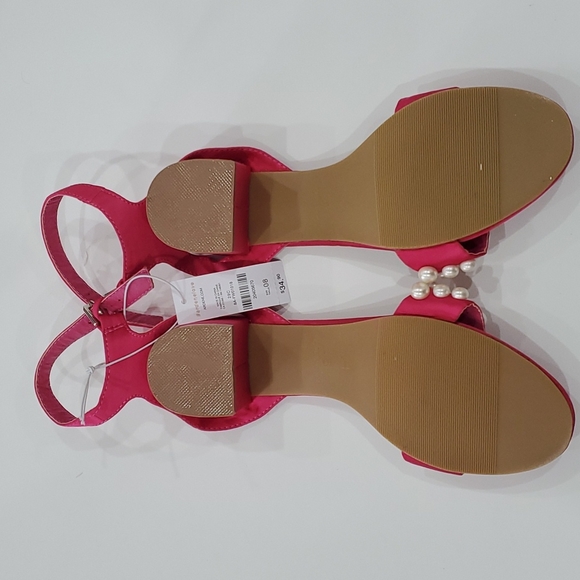 Pink Pearl open toe heels - Picture 3 of 4